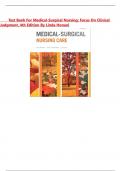 Test Bank for Medical-Surgical Nursing&colon; Focus on Clinical Judgment&comma; 4TH Edition by Linda Honan&vert;978-1975190941&vert; All Chapters 1-55&vert; LATEST