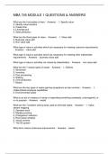 MBA 745 MODULE 1 QUESTIONS & ANSWERS