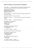 MBA 745 MODULE 5 QUESTIONS & ANSWERS