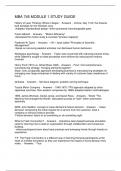 MBA 745 MODULE 1 STUDY GUIDE