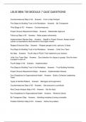 LSUS MBA 745 MODULE 7 QUIZ QUESTIONS