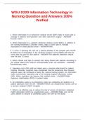 WGU D220 Information Technology in Nursing Question and Answers Verified 100&percnt;