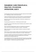 PARAMEDIC CARE PRINCIPLES & PRACTICE&comma; 5TH EDITION&comma; OPERATIONS&comma; QUIZ 8 NEWEST 2025&sol;2026 ACTUAL EXAM COMPLETE QUESTIONS AND CORRECT DETAILED ANSWERS &lpar;VERIFIED ANSWERS&rpar; &vert;ALREADY GRADED A&plus;&vert;&vert;BRAND NEW&excl;&excl;