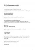 Critical care paramedic NEWEST 2025&sol;2026 ACTUAL EXAM COMPLETE QUESTIONS AND CORRECT DETAILED ANSWERS &lpar;VERIFIED ANSWERS&rpar; &vert;ALREADY GRADED A&plus;&vert;&vert;BRAND NEW&excl;&excl;