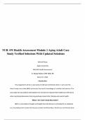 NUR 496 Health Assessment Module 1 Aging Adult Case Study Verified Solutions With Updated Solutions