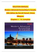 TEST BANK For Modern Advanced Accounting In Canada&comma; 10th Edition By Darrell Herauf&comma; Chima Mbagwu&comma; Verified Chapters 1 - 12&comma; Complete Newest Version