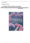 Essentials of Genetics &lpar;10th Edition&rpar; - by William Klug - Complete Test Bank