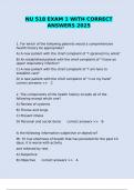 NU 518 EXAM 1 WITH CORRECT ANSWERS 2025