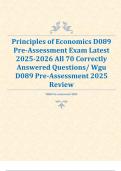 Principles of Economics D089 Exams Bundle Latest 2025-2026 with Real exams Correctly Answered Questions&sol; WGU D089 Pre-Assessment & OA Prep 2025 bundle