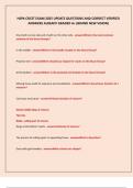 HSPA CRCST EXAM 2025 UPDATE QUESTIONS AND CORRECT VERIFIED  ANSWERS ALREADY GRADED A&plus; &lpar;BRAND NEW VISION&rpar;