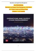 Solution Manual For Operations and Supply Chain Management&comma; 16th Edition by F&period; Robert Jacobs and Richard Chase&comma; Verified Chapters 1 - 22&comma; Complete Newest Version
