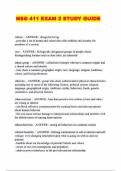 NSG 411 EXAM 2 STUDY GUIDE