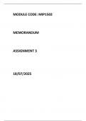 Title&colon;&ast; Comprehensive MTE1501 Memorandum&comma; for Intermediate&comma; Phase Teachers