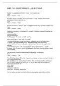 MBA 745 - FLOW AND PULL QUESTIONS