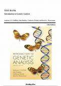 Introduction to Genetic Analysis - Twelfth Edition  - by Anthony Griffiths - Chapter 1-20 - Complete Test Bank