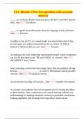 CCC Module 1 Post Test questions with accurate answers&period;