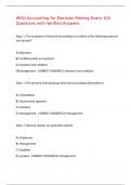 WGU Accounting for Decision Making Exam 104 Questions with Verified Answers&comma;100&percnt;CORRECT