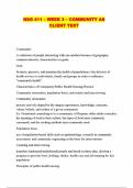 NSG 411 &ndash; WEEK 3 &ndash; COMMUNITY AS CLIENT TEST