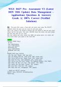 WGU D427 Pre- Assessment V2 &lpar;Latest 2025&sol; 2026 Update&rpar; Data Management &ndash; Applications&vert; Questions & Answers&vert; Grade A&vert; 100&percnt; Correct &lpar;Verified Solutions&rpar;