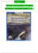 Test Bank For Sensation and Perception 11th Edition By E&period; Goldstein&period; All Chapters 1-15&period; Latest Edition 2025 