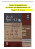 TEST BANK For Gordis Epidemiology&comma; 7th Edition By David D Celentano&semi; Moyses Szklo&comma; Verified Chapters 1 - 20&comma; Complete Newest Version
