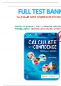 Test Bank for Calculate with Confidence 8th Edition by Deborah Gray Morris&comma; 9780323696951&comma; Chapter 1-24 All Chapters with Answers and Rationals