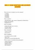 NSG 411 EXAM QUESTIONS AND ACCURATE ANSWERS