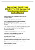 Hunters Safety Quiz &num;2&vert; Latest 2025&sol;2026 Test With Questions And Correct Answers&vert; Graded A&plus; &lpar;Updated Version&rpar;