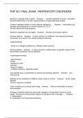PNP 301 FINAL EXAM RESPIRATORY DISORDERS