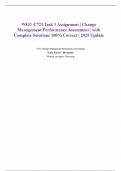 WGU C721 Task 1 Assignment &vert; Change Management Performance Assessment &vert; with Complete Solutions 100&percnt; Correct &vert; 2025 Update