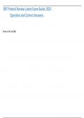DRT Pretest Review Latest Exam Guide 2025 Question and Correct Answers &period;