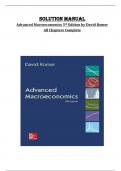 Solution Manual &ndash; Advanced Macroeconomics&comma; 5th Edition by David Romer &ndash; All Chapters Complete