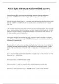 AMB Epic 400 exam with verified answers