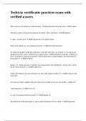 Technician certification practices exam with verified answers&period;