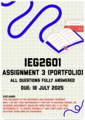 IEG2601 Assignment 3 &lpar;Portfolio&rpar; Memo &vert; Due 18 July 2025