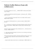 Technician Facility Maintenance Exam with verified answers