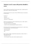 Technician Level 1 exam with precise detailed answers