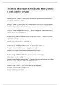 Technician Pharmacy Certification Test Questions with correct answers&period;