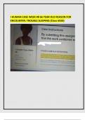 I HUMAN CASE WEEK &num;8 66 YEAR OLD REASON FOR ENCOUNTER&colon; TROUBLE SLEEPING &lpar;Class 6550&rpar;