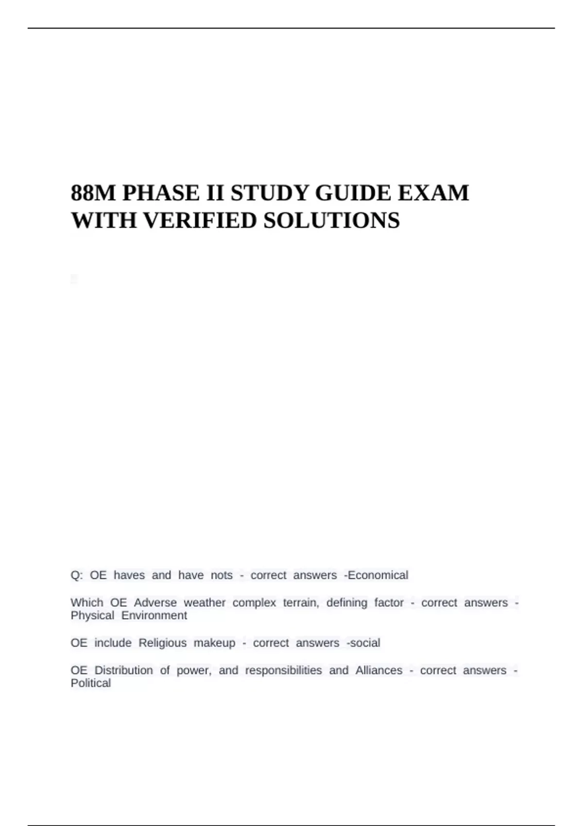 88M ALC Module B Ft. Lee RC 45 exam with complte solutions - 88M Module ...