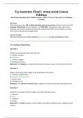Y3 Anatomy Final &vert; 2025&sol;2026 Latest Edition &vert; Real Exam Questions and Verified Answers &vert; University-Level Human Anatomy