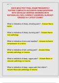 OSCE MCQ TEST FINAL EXAM FREQUENTLY  TESTING COMPLETE ACCURATE EXAM QUESTIONS  WITH DETAILED VERIFIED ANSWERS WITH  RATIONALES &lpar;100&percnt; CORRECT ANSWERS&rpar; &sol;ALREADY  GRADED A&plus;&sol; LATEST EXAM&excl;&excl;&excl; 