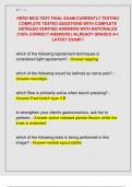HERO MCQ TEST FINAL EXAM CURRENTLY TESTING  COMPLETE TESTED QUESTIONS WITH COMPLETE  DETAILED VERIFIED ANSWERS WITH RATIONALES  &lpar;100&percnt; CORRECT ANSWERS&rpar; &sol;ALREADY GRADED A&plus;&sol;  LATEST EXAM&excl;&excl;&excl;