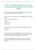 WGU C179 SDLC Questions and Answers with Complete Solutions 100&percnt; Correct &vert; 2025 Update