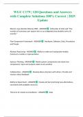 WGU C179 &vert; 128 Questions and Answers with Complete Solutions 100&percnt; Correct &vert; 2025 Update