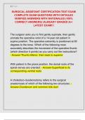 SURGICAL ASSISTANT CERTIFICATION TEST EXAM  COMPLETE EXAM QUESTIONS WITH DETAILED  VERIFIED ANSWERS WITH RATIONALES &lpar;100&percnt;  CORRECT ANSWERS&rpar; &sol;ALREADY GRADED A&plus;&sol;  LATEST EXAM&excl;&excl;&excl;