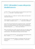 PSYC 140 module 1 exam with precise detailed answers
