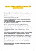 WGU D116 UNIT 8 OA REVIEW EXAM QUESTIONS AND CORRECT ANSWERS