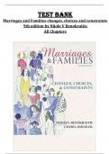 Test Bank &ndash; Marriages and Families&colon; Changes&comma; Choices&comma; and Constraints&comma; 9th Edition by Nijole V&period; Benokraitis &ndash; All Chapters