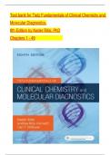 TEST BANK For Tietz Fundamentals of Clinical Chemistry and Molecular Diagnostics&comma; 8th Edition by Nader Rifai&comma; Verified Chapters 1 - 49&comma; Complete Newest Version